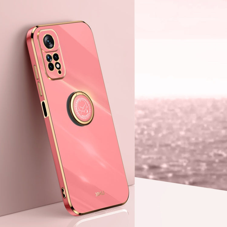 XINLI Straight Edge 6D Electroplate TPU Phone Case with Ring Holder, For Xiaomi Redmi Note 11 4G Foreign, For Xiaomi Redmi Note 11E, For Xiaomi Redmi Note 11 Pro 4G/5G Foreign, For Xiaomi Redmi Note 11T Pro, For Xiaomi Redmi K50                        ...