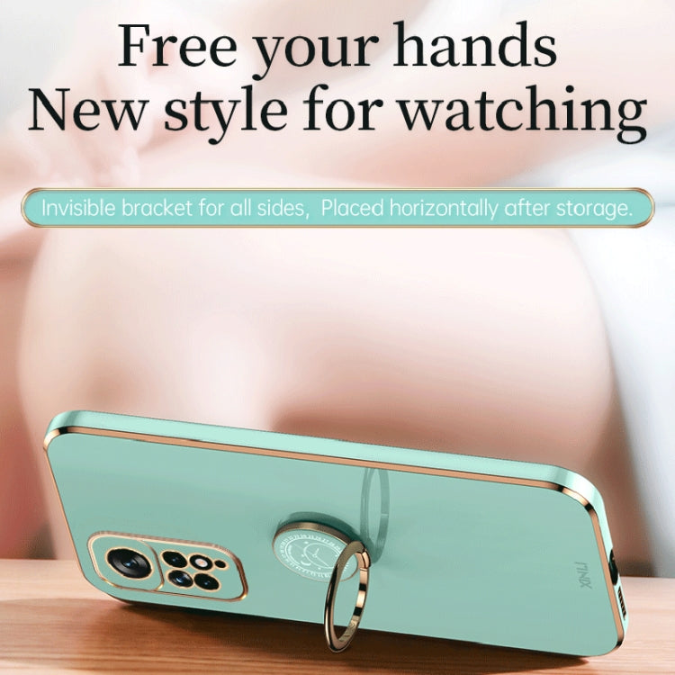 XINLI Straight Edge 6D Electroplate TPU Phone Case with Ring Holder, For Xiaomi Redmi Note 11 4G Foreign, For Xiaomi Redmi Note 11E, For Xiaomi Redmi Note 11 Pro 4G/5G Foreign, For Xiaomi Redmi Note 11T Pro, For Xiaomi Redmi K50                        ...