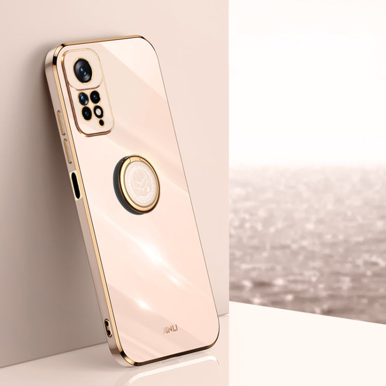 XINLI Straight Edge 6D Electroplate TPU Phone Case with Ring Holder, For Xiaomi Redmi Note 11 4G Foreign, For Xiaomi Redmi Note 11E, For Xiaomi Redmi Note 11 Pro 4G/5G Foreign, For Xiaomi Redmi Note 11T Pro, For Xiaomi Redmi K50                        ...