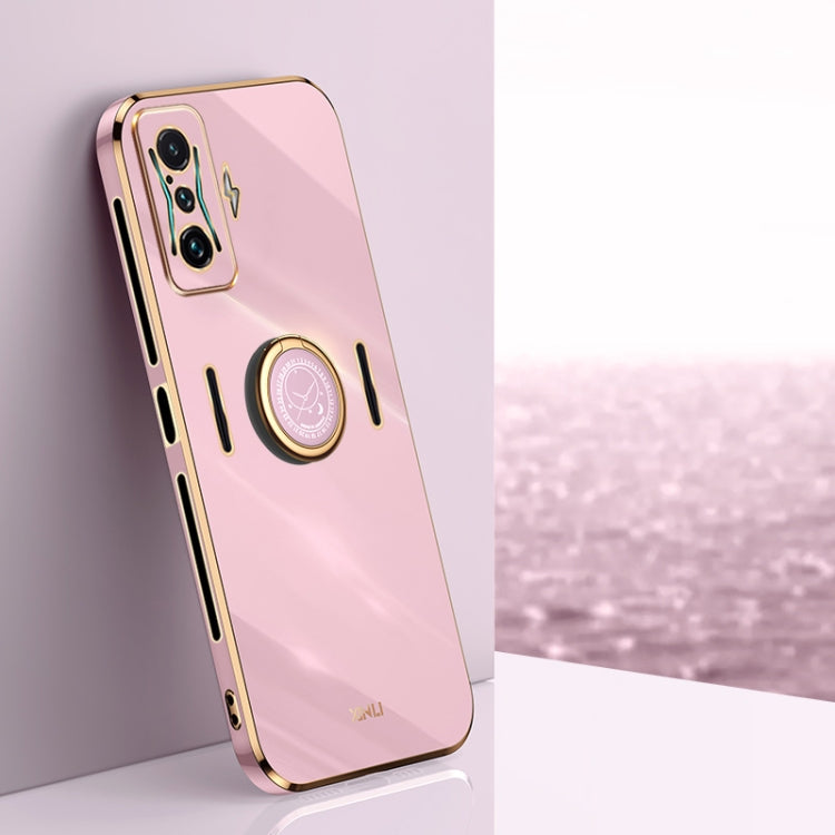 XINLI Straight Edge 6D Electroplate TPU Phone Case with Ring Holder, For Xiaomi Redmi K50 Gaming, For Xiaomi Redmi A1 4G, For Xiaomi Redmi A1+, For Xiaomi Redmi 10A, For Xiaomi Redmi 10C, For Xiaomi Black Shark 5