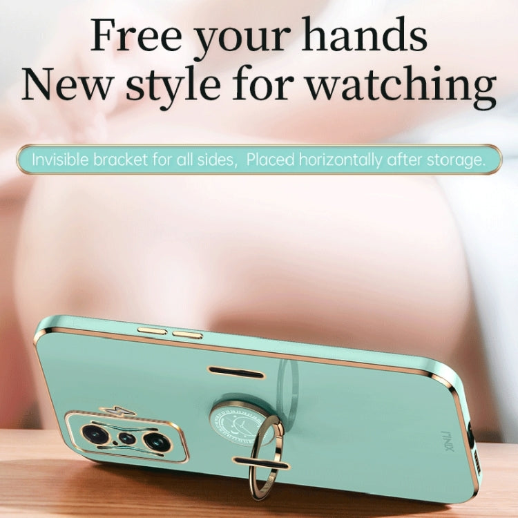 XINLI Straight Edge 6D Electroplate TPU Phone Case with Ring Holder, For Xiaomi Redmi K50 Gaming, For Xiaomi Redmi A1 4G, For Xiaomi Redmi A1+, For Xiaomi Redmi 10A, For Xiaomi Redmi 10C, For Xiaomi Black Shark 5