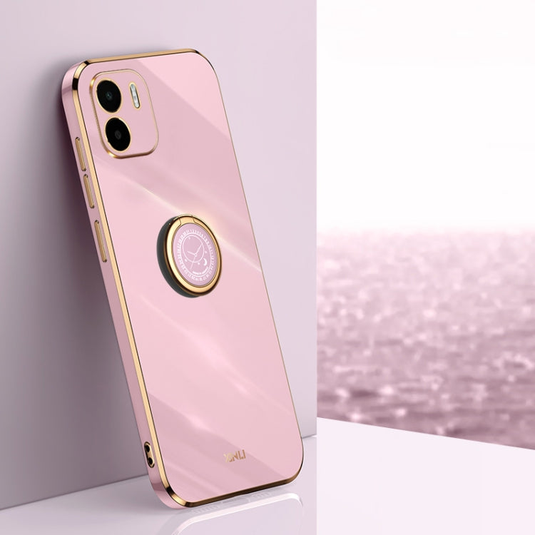 XINLI Straight Edge 6D Electroplate TPU Phone Case with Ring Holder, For Xiaomi Redmi K50 Gaming, For Xiaomi Redmi A1 4G, For Xiaomi Redmi A1+, For Xiaomi Redmi 10A, For Xiaomi Redmi 10C, For Xiaomi Black Shark 5