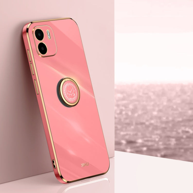 XINLI Straight Edge 6D Electroplate TPU Phone Case with Ring Holder, For Xiaomi Redmi K50 Gaming, For Xiaomi Redmi A1 4G, For Xiaomi Redmi A1+, For Xiaomi Redmi 10A, For Xiaomi Redmi 10C, For Xiaomi Black Shark 5
