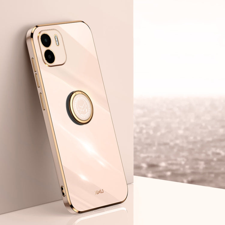 XINLI Straight Edge 6D Electroplate TPU Phone Case with Ring Holder, For Xiaomi Redmi K50 Gaming, For Xiaomi Redmi A1 4G, For Xiaomi Redmi A1+, For Xiaomi Redmi 10A, For Xiaomi Redmi 10C, For Xiaomi Black Shark 5