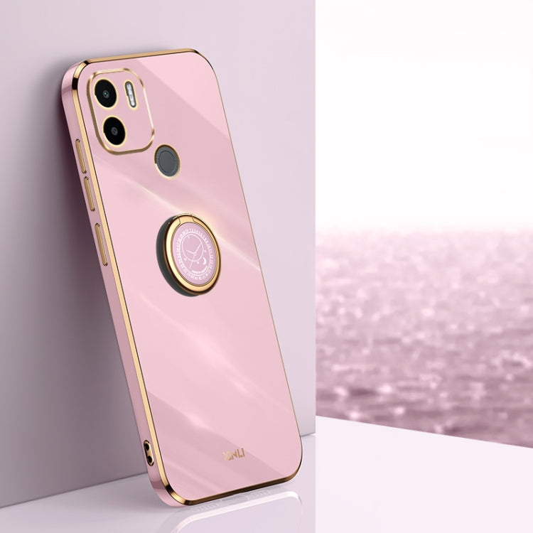 XINLI Straight Edge 6D Electroplate TPU Phone Case with Ring Holder, For Xiaomi Redmi K50 Gaming, For Xiaomi Redmi A1 4G, For Xiaomi Redmi A1+, For Xiaomi Redmi 10A, For Xiaomi Redmi 10C, For Xiaomi Black Shark 5