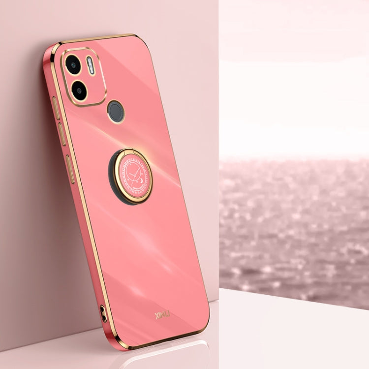 XINLI Straight Edge 6D Electroplate TPU Phone Case with Ring Holder, For Xiaomi Redmi K50 Gaming, For Xiaomi Redmi A1 4G, For Xiaomi Redmi A1+, For Xiaomi Redmi 10A, For Xiaomi Redmi 10C, For Xiaomi Black Shark 5