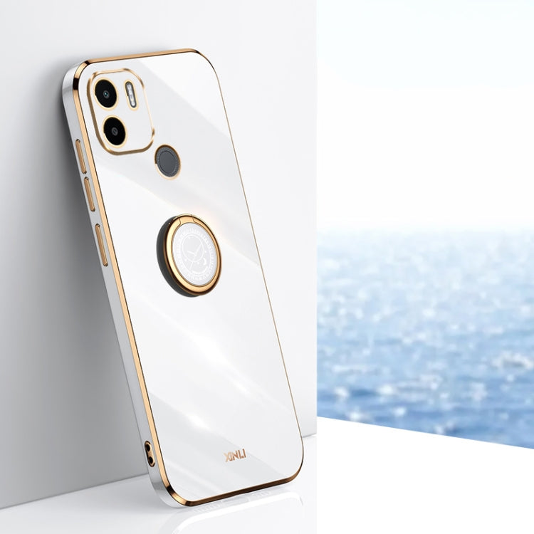 XINLI Straight Edge 6D Electroplate TPU Phone Case with Ring Holder, For Xiaomi Redmi K50 Gaming, For Xiaomi Redmi A1 4G, For Xiaomi Redmi A1+, For Xiaomi Redmi 10A, For Xiaomi Redmi 10C, For Xiaomi Black Shark 5