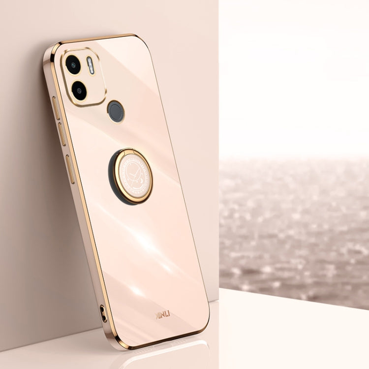 XINLI Straight Edge 6D Electroplate TPU Phone Case with Ring Holder, For Xiaomi Redmi K50 Gaming, For Xiaomi Redmi A1 4G, For Xiaomi Redmi A1+, For Xiaomi Redmi 10A, For Xiaomi Redmi 10C, For Xiaomi Black Shark 5