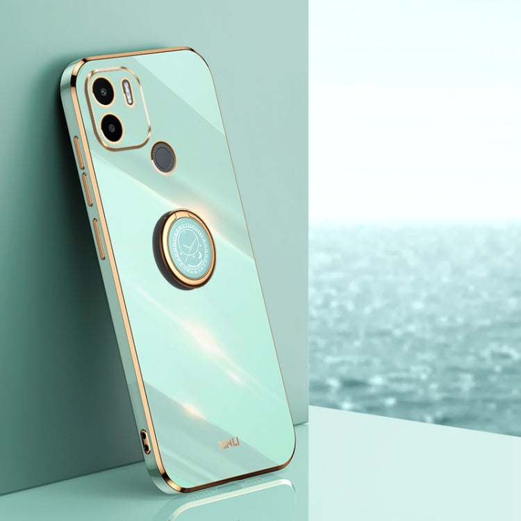 XINLI Straight Edge 6D Electroplate TPU Phone Case with Ring Holder, For Xiaomi Redmi K50 Gaming, For Xiaomi Redmi A1 4G, For Xiaomi Redmi A1+, For Xiaomi Redmi 10A, For Xiaomi Redmi 10C, For Xiaomi Black Shark 5