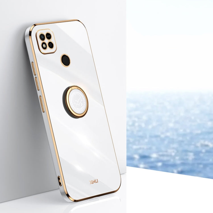 XINLI Straight Edge 6D Electroplate TPU Phone Case with Ring Holder, For Xiaomi Redmi K50 Gaming, For Xiaomi Redmi A1 4G, For Xiaomi Redmi A1+, For Xiaomi Redmi 10A, For Xiaomi Redmi 10C, For Xiaomi Black Shark 5