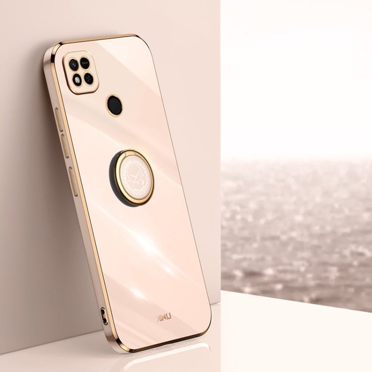 XINLI Straight Edge 6D Electroplate TPU Phone Case with Ring Holder, For Xiaomi Redmi K50 Gaming, For Xiaomi Redmi A1 4G, For Xiaomi Redmi A1+, For Xiaomi Redmi 10A, For Xiaomi Redmi 10C, For Xiaomi Black Shark 5