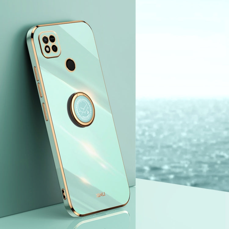 XINLI Straight Edge 6D Electroplate TPU Phone Case with Ring Holder, For Xiaomi Redmi K50 Gaming, For Xiaomi Redmi A1 4G, For Xiaomi Redmi A1+, For Xiaomi Redmi 10A, For Xiaomi Redmi 10C, For Xiaomi Black Shark 5