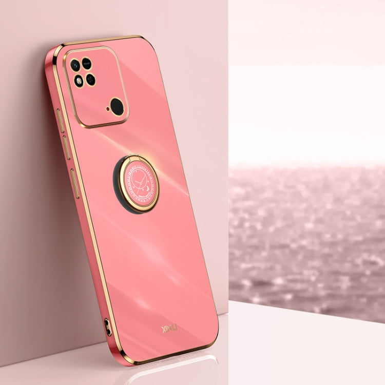XINLI Straight Edge 6D Electroplate TPU Phone Case with Ring Holder, For Xiaomi Redmi K50 Gaming, For Xiaomi Redmi A1 4G, For Xiaomi Redmi A1+, For Xiaomi Redmi 10A, For Xiaomi Redmi 10C, For Xiaomi Black Shark 5