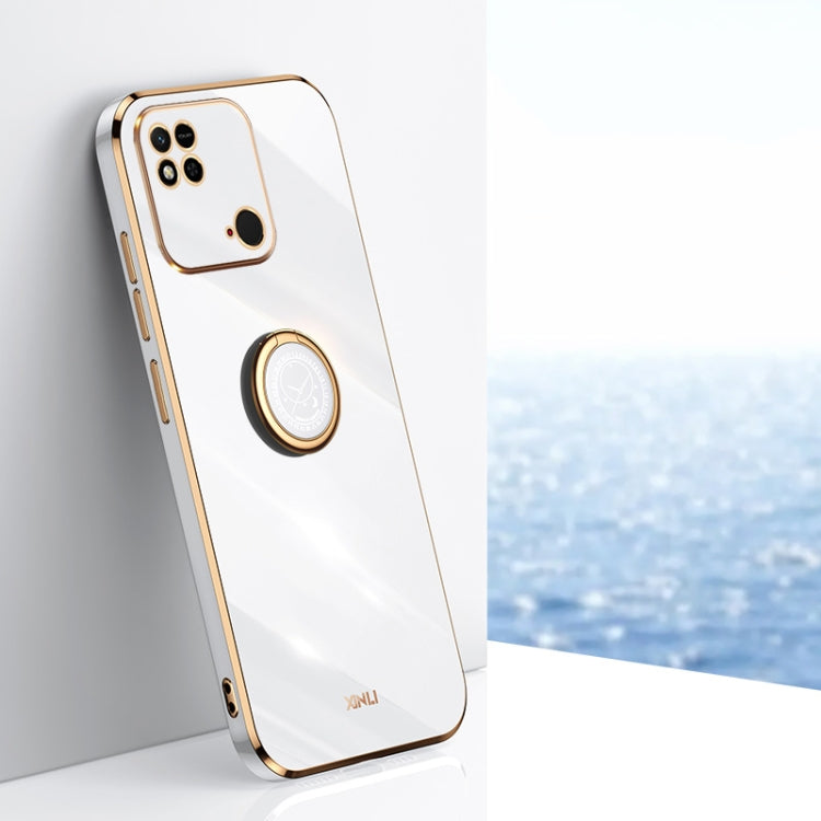 XINLI Straight Edge 6D Electroplate TPU Phone Case with Ring Holder, For Xiaomi Redmi K50 Gaming, For Xiaomi Redmi A1 4G, For Xiaomi Redmi A1+, For Xiaomi Redmi 10A, For Xiaomi Redmi 10C, For Xiaomi Black Shark 5