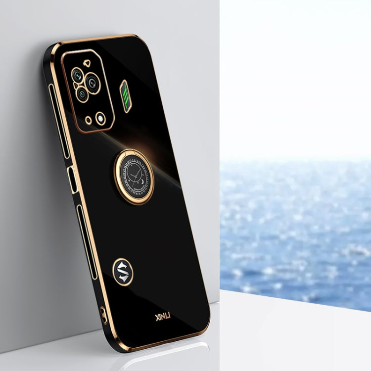 XINLI Straight Edge 6D Electroplate TPU Phone Case with Ring Holder, For Xiaomi Redmi K50 Gaming, For Xiaomi Redmi A1 4G, For Xiaomi Redmi A1+, For Xiaomi Redmi 10A, For Xiaomi Redmi 10C, For Xiaomi Black Shark 5