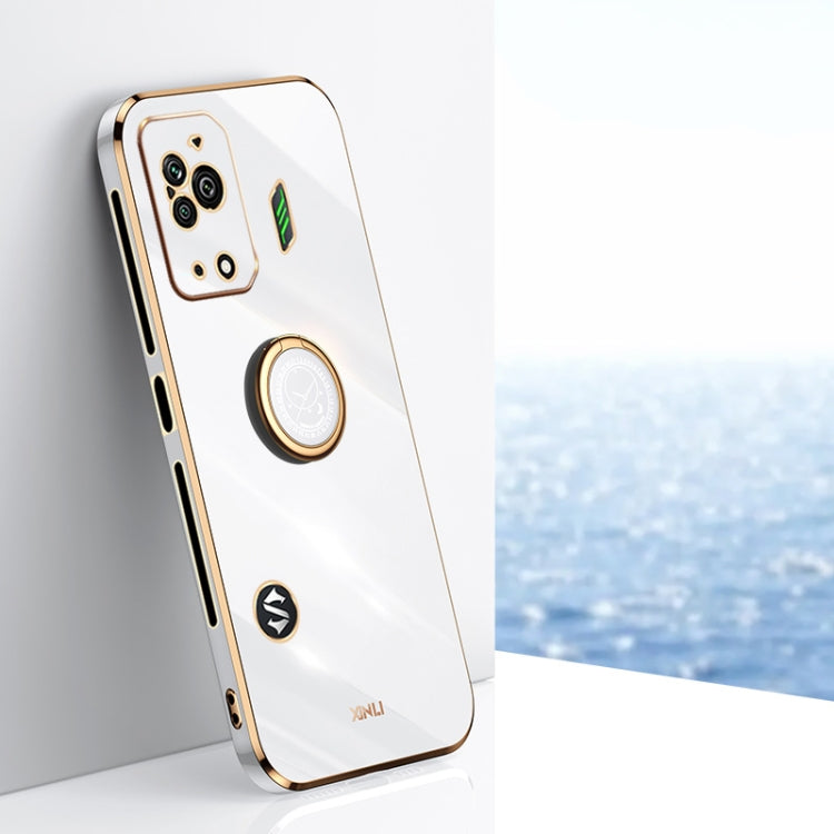 XINLI Straight Edge 6D Electroplate TPU Phone Case with Ring Holder, For Xiaomi Redmi K50 Gaming, For Xiaomi Redmi A1 4G, For Xiaomi Redmi A1+, For Xiaomi Redmi 10A, For Xiaomi Redmi 10C, For Xiaomi Black Shark 5