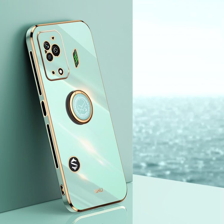 XINLI Straight Edge 6D Electroplate TPU Phone Case with Ring Holder, For Xiaomi Redmi K50 Gaming, For Xiaomi Redmi A1 4G, For Xiaomi Redmi A1+, For Xiaomi Redmi 10A, For Xiaomi Redmi 10C, For Xiaomi Black Shark 5