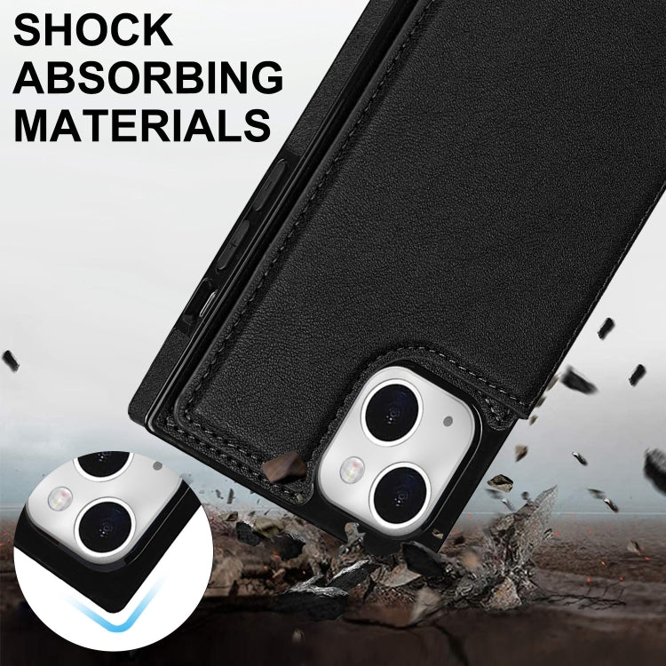 Cross-body Square Dual-Buckle Card Flip Wallet Phone Case, For iPhone 14, For iPhone 14 Plus, For iPhone 14 Pro, For iPhone 14 Pro Max