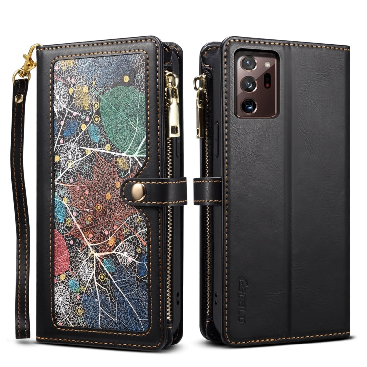 ESEBLE Star Series Lanyard Zipper Wallet RFID Leather Case, For Samsung Galaxy Note20 Ultra, For Samsung Galaxy Note20, For Samsung Galaxy S21 FE 5G, For Samsung Galaxy S21 Ultra 5G, For Samsung Galaxy S21 5G, For Samsung Galaxy S21+ 5G                ...