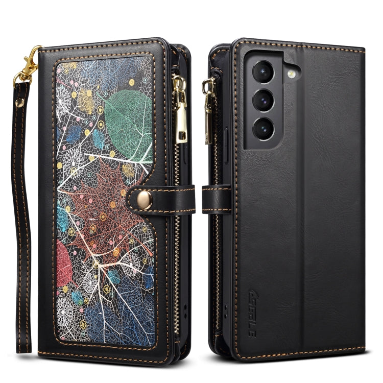 ESEBLE Star Series Lanyard Zipper Wallet RFID Leather Case, For Samsung Galaxy Note20 Ultra, For Samsung Galaxy Note20, For Samsung Galaxy S21 FE 5G, For Samsung Galaxy S21 Ultra 5G, For Samsung Galaxy S21 5G, For Samsung Galaxy S21+ 5G                ...