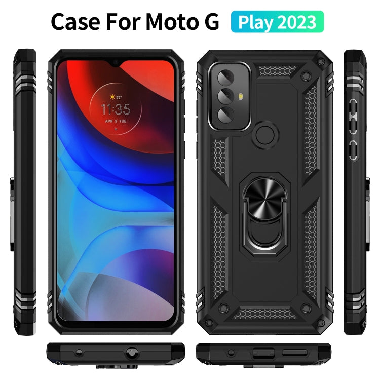 Shockproof TPU + PC Phone Case with Holder, For Motorola Moto G Play 2023, For Xiaomi 12T / 12T Pro