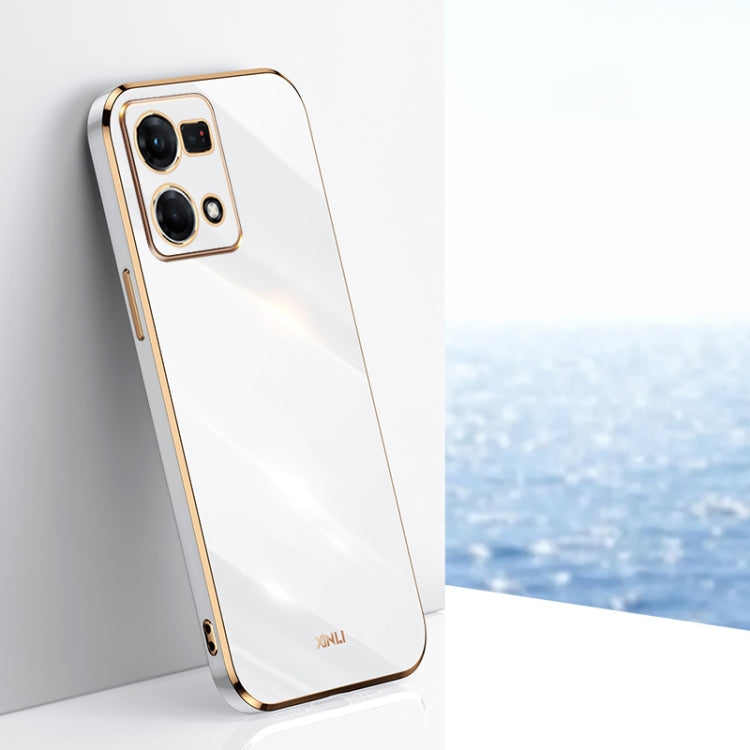 XINLI Straight Edge 6D Electroplate TPU Phone Case, For OPPO Reno7 4G Global, For OPPO Reno7 SE, For OPPO Reno7 Global, For OPPO Reno8, For OPPO Reno8 Pro, For OPPO Reno8 Pro+