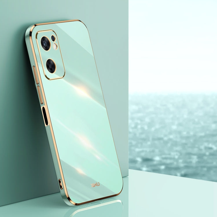 XINLI Straight Edge 6D Electroplate TPU Phone Case, For OPPO Reno7 4G Global, For OPPO Reno7 SE, For OPPO Reno7 Global, For OPPO Reno8, For OPPO Reno8 Pro, For OPPO Reno8 Pro+