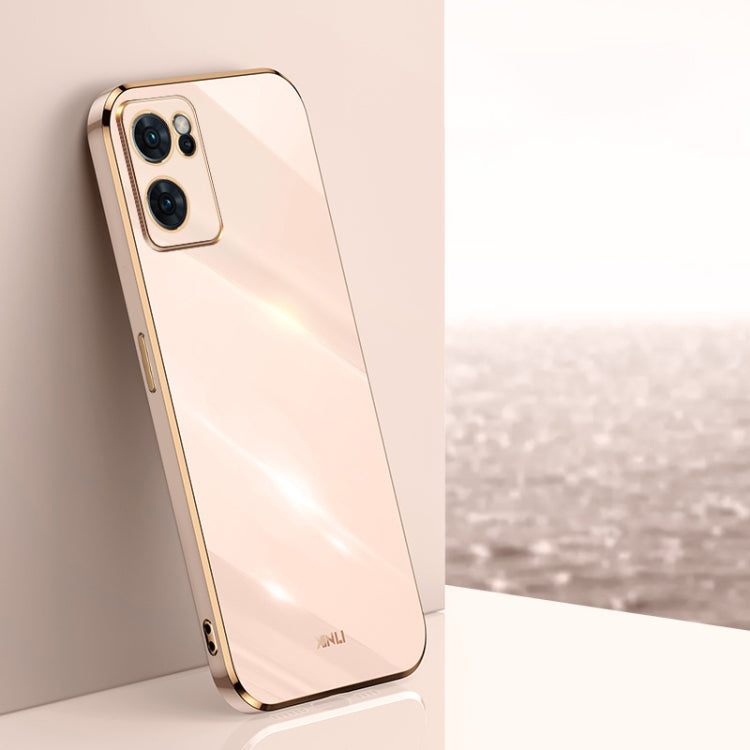 XINLI Straight Edge 6D Electroplate TPU Phone Case, For OPPO Reno7 4G Global, For OPPO Reno7 SE, For OPPO Reno7 Global, For OPPO Reno8, For OPPO Reno8 Pro, For OPPO Reno8 Pro+