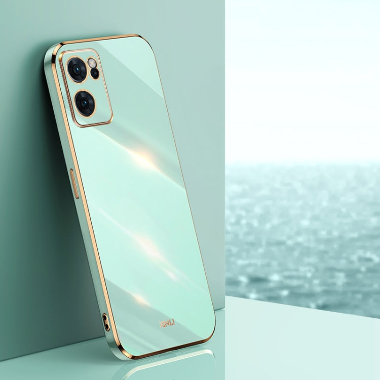 XINLI Straight Edge 6D Electroplate TPU Phone Case, For OPPO Reno7 4G Global, For OPPO Reno7 SE, For OPPO Reno7 Global, For OPPO Reno8, For OPPO Reno8 Pro, For OPPO Reno8 Pro+