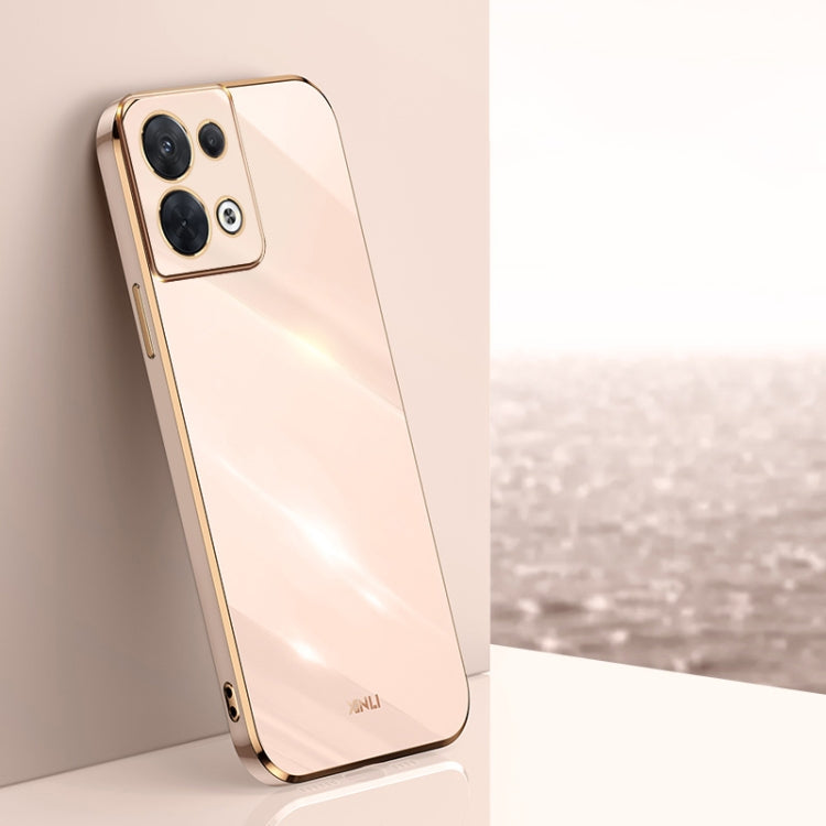 XINLI Straight Edge 6D Electroplate TPU Phone Case, For OPPO Reno7 4G Global, For OPPO Reno7 SE, For OPPO Reno7 Global, For OPPO Reno8, For OPPO Reno8 Pro, For OPPO Reno8 Pro+
