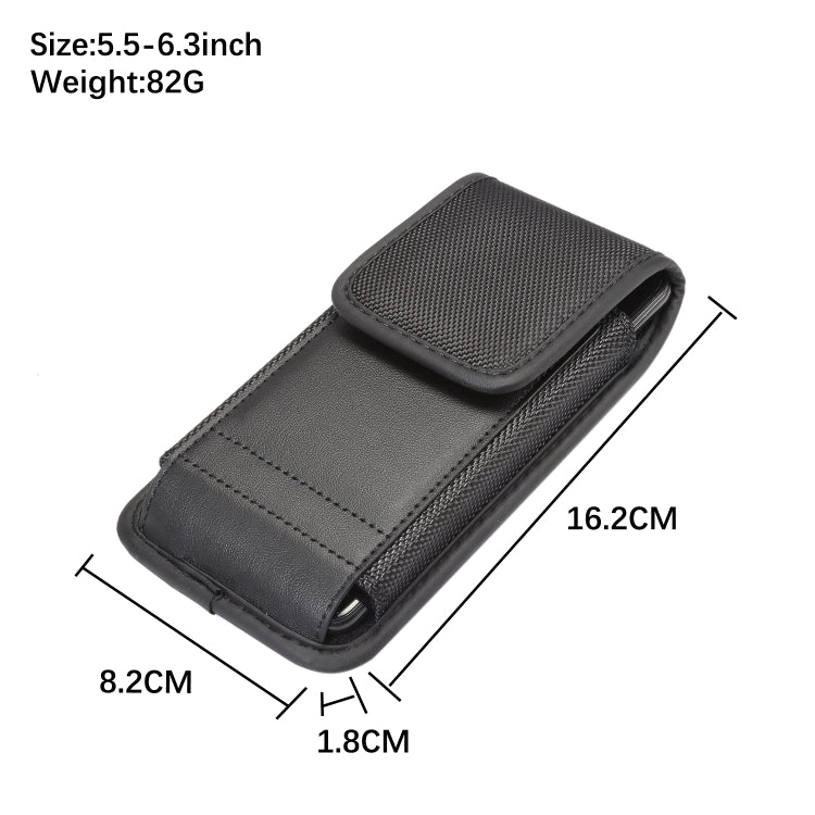 Universal Nylon Cloth Mobile Phone Waist Bag with Card Slot, For 4.7-5.3 inch, For 5.5-6.3 inch, For 6.1 inch, For 6.4-6.9 inch