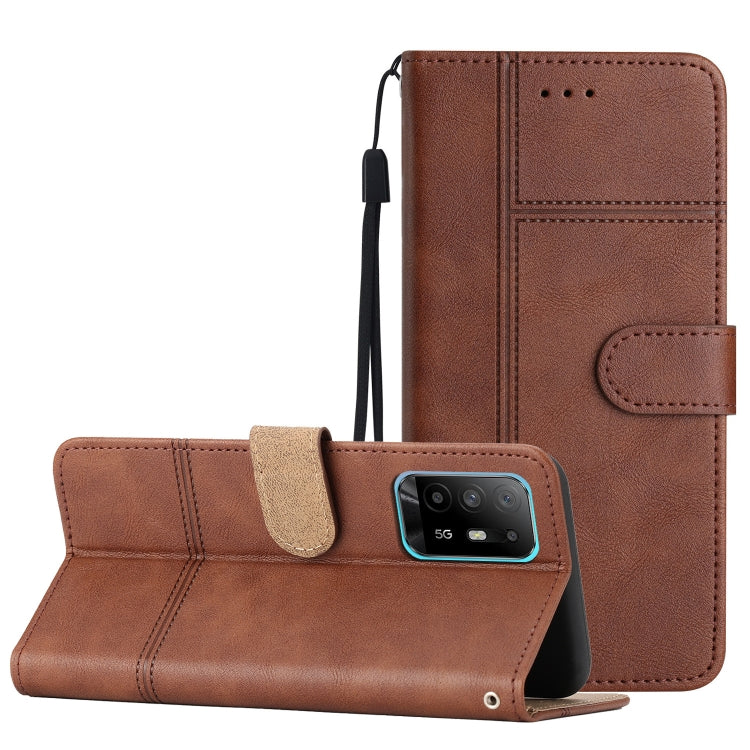 Business Style Cowhide Texture Leather Phone Case, For OPPO A96, For OPPO A94 5G, For OPPO A77 5G, For OPPO A76, For OPPO A74 5G / A54 5G, For OPPO A57 2022 / A77 5G, For OPPO A17