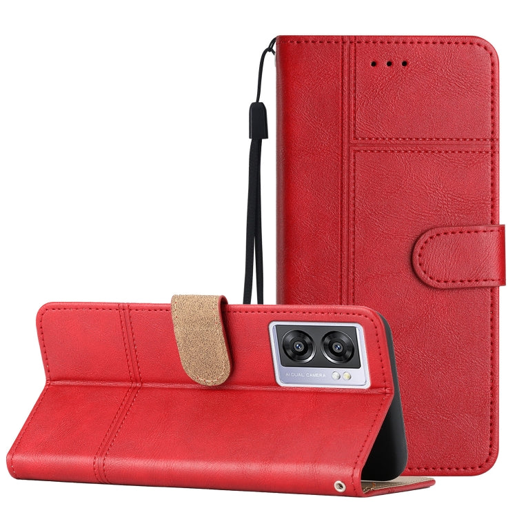 Business Style Cowhide Texture Leather Phone Case, For OPPO A96, For OPPO A94 5G, For OPPO A77 5G, For OPPO A76, For OPPO A74 5G / A54 5G, For OPPO A57 2022 / A77 5G, For OPPO A17