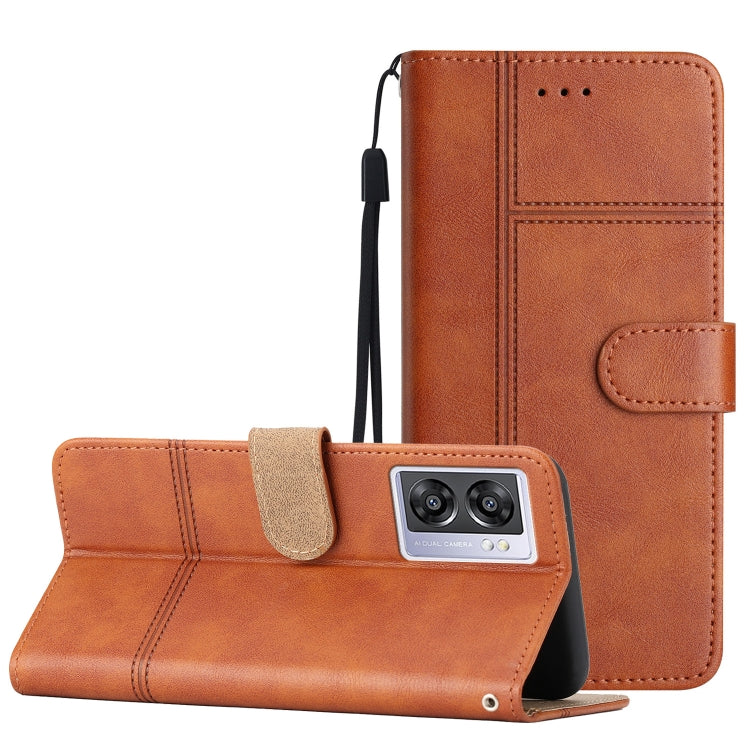Business Style Cowhide Texture Leather Phone Case, For OPPO A96, For OPPO A94 5G, For OPPO A77 5G, For OPPO A76, For OPPO A74 5G / A54 5G, For OPPO A57 2022 / A77 5G, For OPPO A17