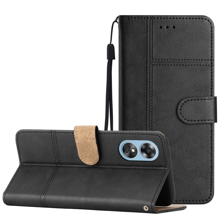 Business Style Cowhide Texture Leather Phone Case, For OPPO A96, For OPPO A94 5G, For OPPO A77 5G, For OPPO A76, For OPPO A74 5G / A54 5G, For OPPO A57 2022 / A77 5G, For OPPO A17