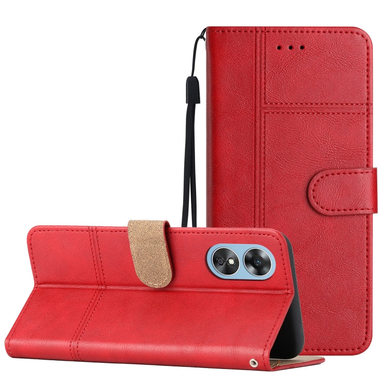 Business Style Cowhide Texture Leather Phone Case, For OPPO A96, For OPPO A94 5G, For OPPO A77 5G, For OPPO A76, For OPPO A74 5G / A54 5G, For OPPO A57 2022 / A77 5G, For OPPO A17