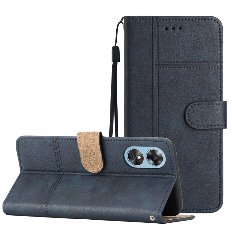 Business Style Cowhide Texture Leather Phone Case, For OPPO A96, For OPPO A94 5G, For OPPO A77 5G, For OPPO A76, For OPPO A74 5G / A54 5G, For OPPO A57 2022 / A77 5G, For OPPO A17