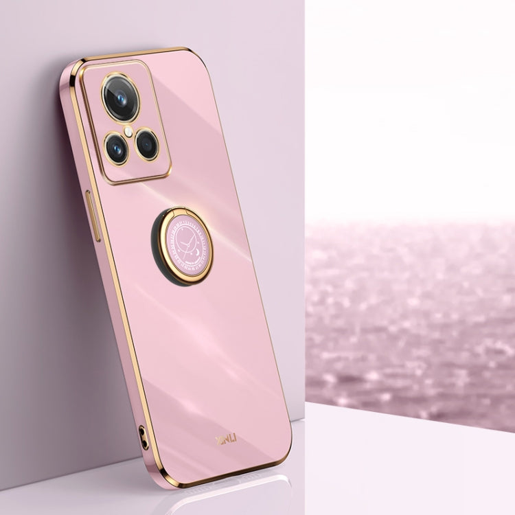 XINLI Straight Edge 6D Electroplate TPU Phone Case with Ring Holder, For Realme GT2 Explorer Master 5G, For Realme 9i, For Realme 9i 5G, For Realme 9 Pro, For Realme C20, For Realme C21Y