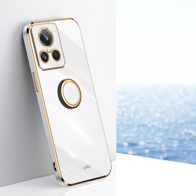 XINLI Straight Edge 6D Electroplate TPU Phone Case with Ring Holder, For Realme GT2 Explorer Master 5G, For Realme 9i, For Realme 9i 5G, For Realme 9 Pro, For Realme C20, For Realme C21Y
