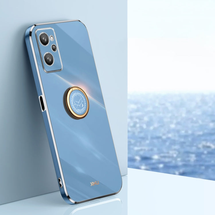 XINLI Straight Edge 6D Electroplate TPU Phone Case with Ring Holder, For Realme GT2 Explorer Master 5G, For Realme 9i, For Realme 9i 5G, For Realme 9 Pro, For Realme C20, For Realme C21Y