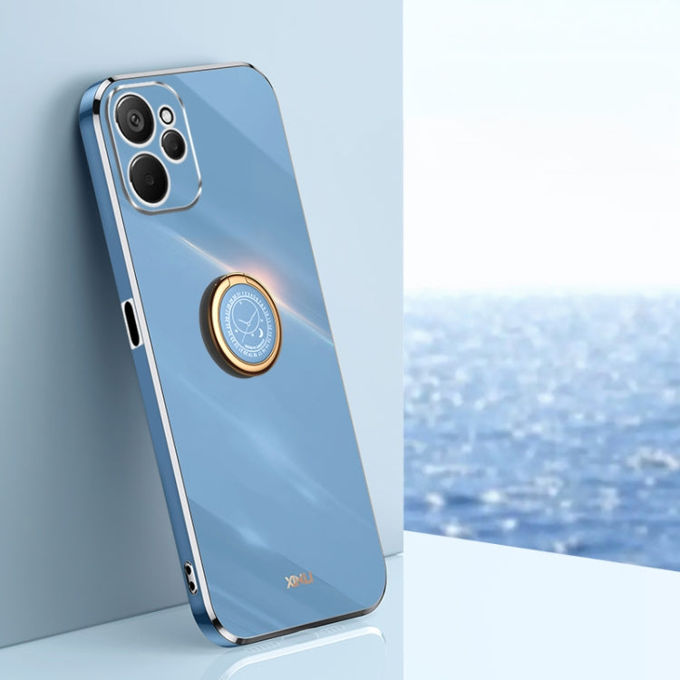 XINLI Straight Edge 6D Electroplate TPU Phone Case with Ring Holder, For Realme GT2 Explorer Master 5G, For Realme 9i, For Realme 9i 5G, For Realme 9 Pro, For Realme C20, For Realme C21Y