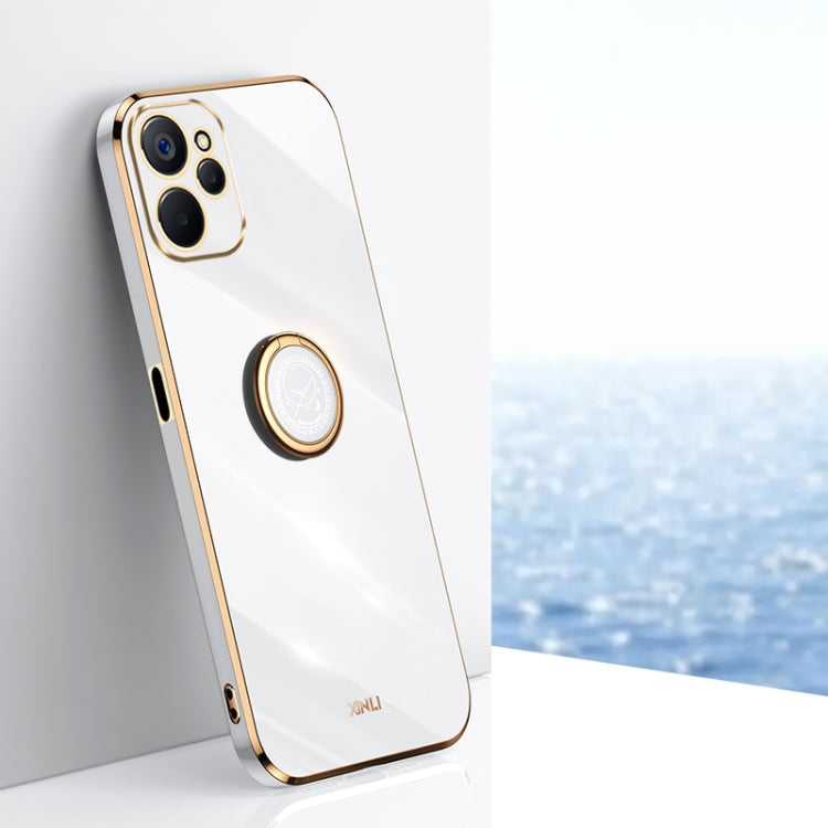XINLI Straight Edge 6D Electroplate TPU Phone Case with Ring Holder, For Realme GT2 Explorer Master 5G, For Realme 9i, For Realme 9i 5G, For Realme 9 Pro, For Realme C20, For Realme C21Y