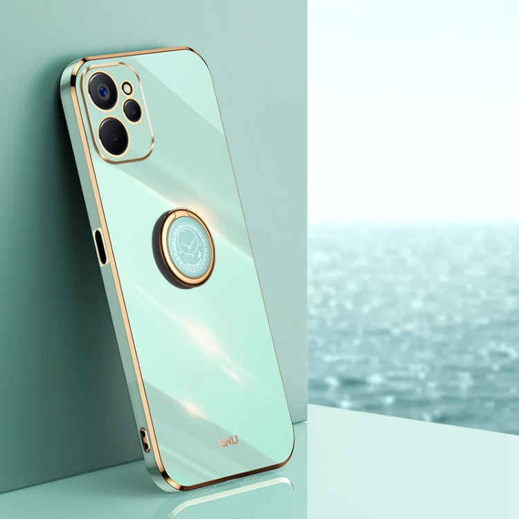 XINLI Straight Edge 6D Electroplate TPU Phone Case with Ring Holder, For Realme GT2 Explorer Master 5G, For Realme 9i, For Realme 9i 5G, For Realme 9 Pro, For Realme C20, For Realme C21Y