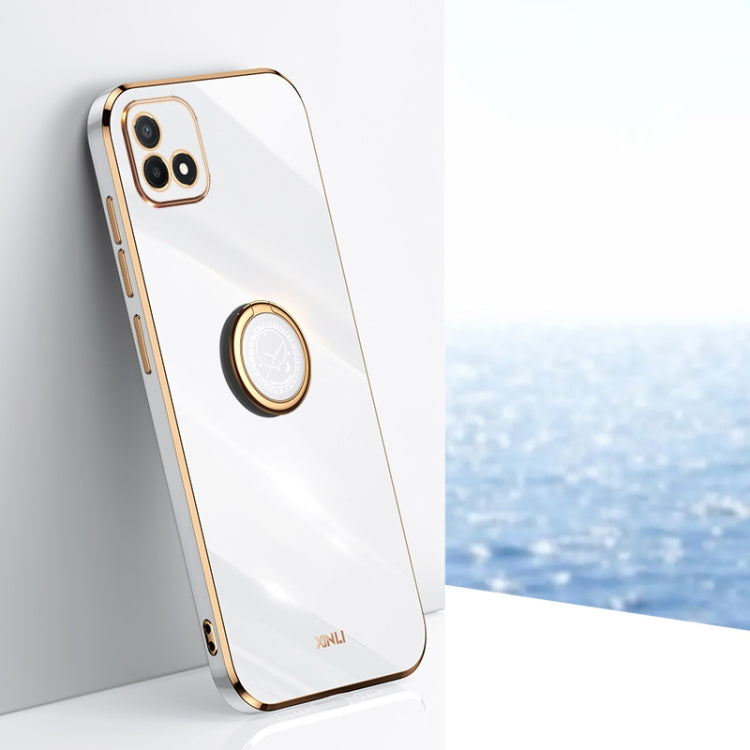 XINLI Straight Edge 6D Electroplate TPU Phone Case with Ring Holder, For Realme GT2 Explorer Master 5G, For Realme 9i, For Realme 9i 5G, For Realme 9 Pro, For Realme C20, For Realme C21Y
