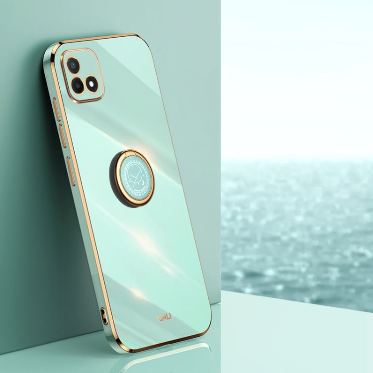 XINLI Straight Edge 6D Electroplate TPU Phone Case with Ring Holder, For Realme GT2 Explorer Master 5G, For Realme 9i, For Realme 9i 5G, For Realme 9 Pro, For Realme C20, For Realme C21Y