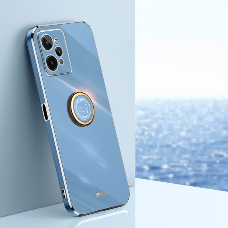 XINLI Straight Edge 6D Electroplate TPU Phone Case with Ring Holder, For Realme C30, For Realme C31, For Realme C33 4G, For Realme C35, For Realme GT2 Pro, For Realme GT Neo 3
