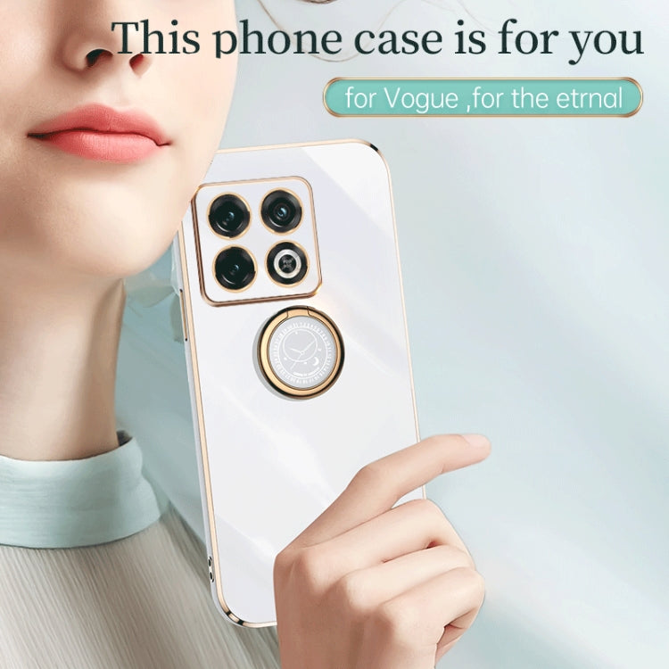 XINLI Straight Edge 6D Electroplate TPU Phone Case with Ring Holder, For OnePlus 10 Pro, For OnePlus Ace, For OnePlus Ace Racing, For OnePlus Ace Pro, For Nothing Phone 1