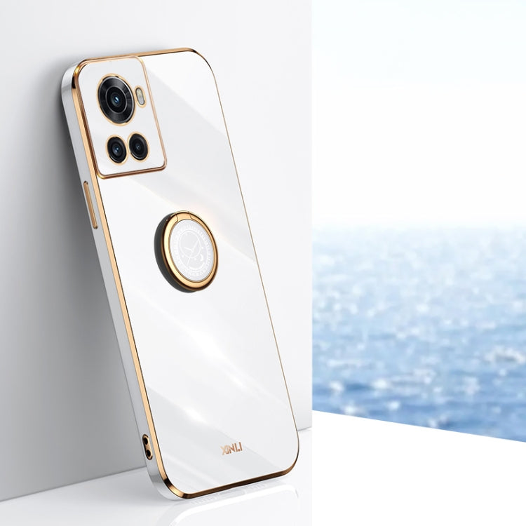 XINLI Straight Edge 6D Electroplate TPU Phone Case with Ring Holder, For OnePlus 10 Pro, For OnePlus Ace, For OnePlus Ace Racing, For OnePlus Ace Pro, For Nothing Phone 1