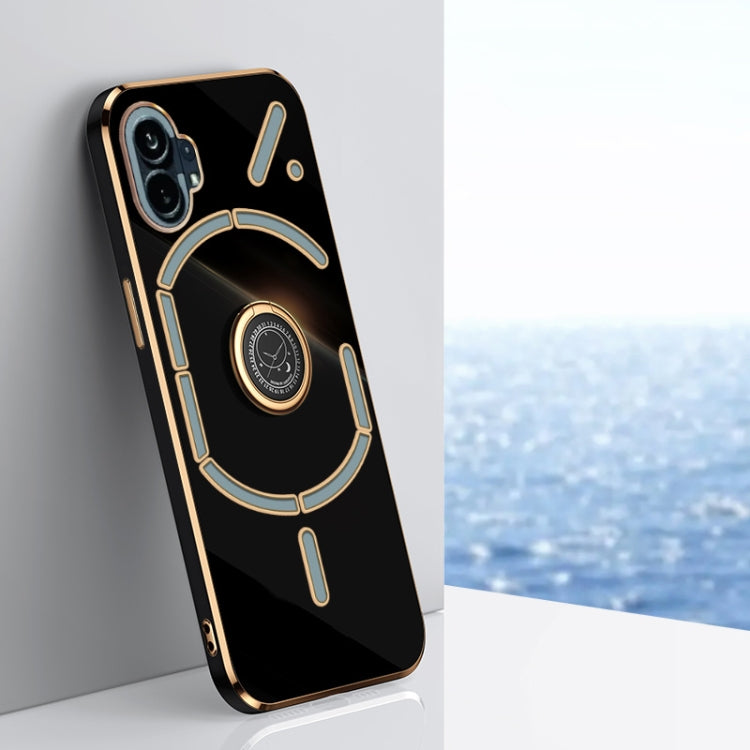 XINLI Straight Edge 6D Electroplate TPU Phone Case with Ring Holder, For OnePlus 10 Pro, For OnePlus Ace, For OnePlus Ace Racing, For OnePlus Ace Pro, For Nothing Phone 1