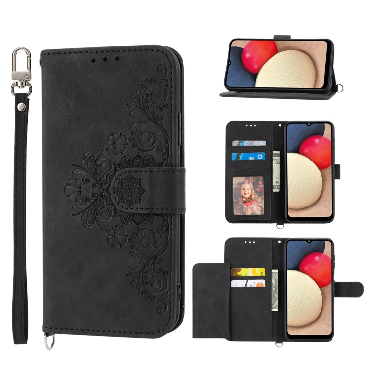 Skin-feel Flowers Embossed Wallet Leather Phone Case, For Samsung Galaxy A54 5G, For Xiaomi 13, For Xiaomi 13 Pro, For Realme 10 4G